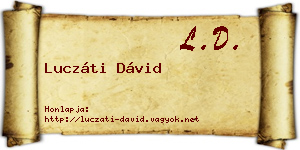 Luczáti Dávid névjegykártya